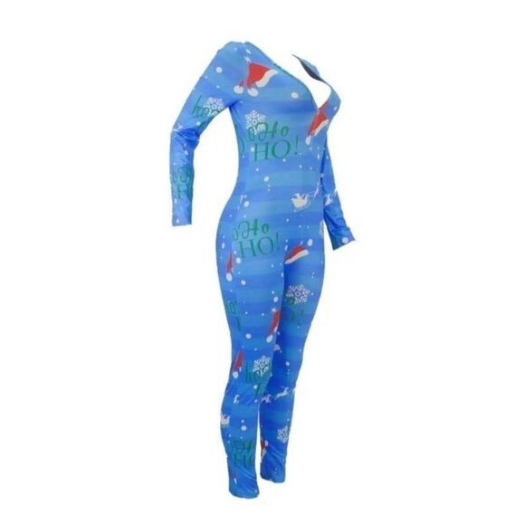 Ladies Christmas jumpsuit sz Medium - Picture 4 of 5